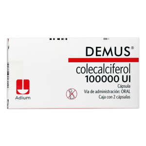Demus, Asofarma, colecalciferol 100,000 UI, 2 cápsulas
