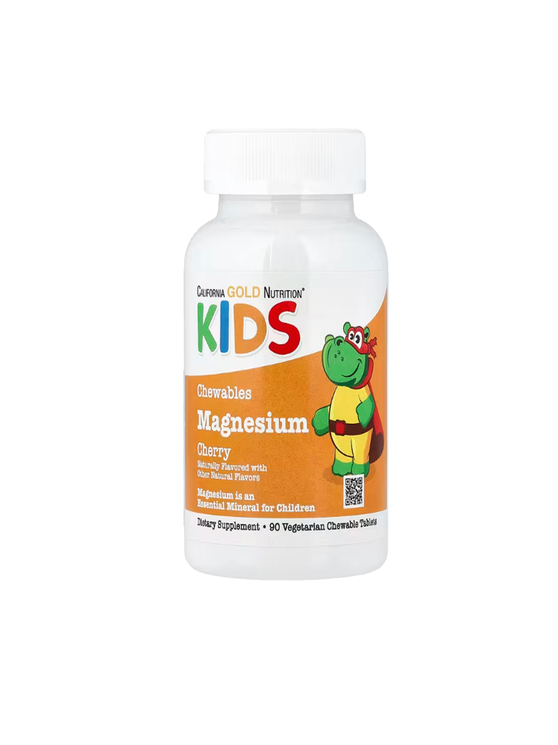 Magnesio, California Gold Nutrition, Cont. Neto 90 tabletas masticables sabor cereza