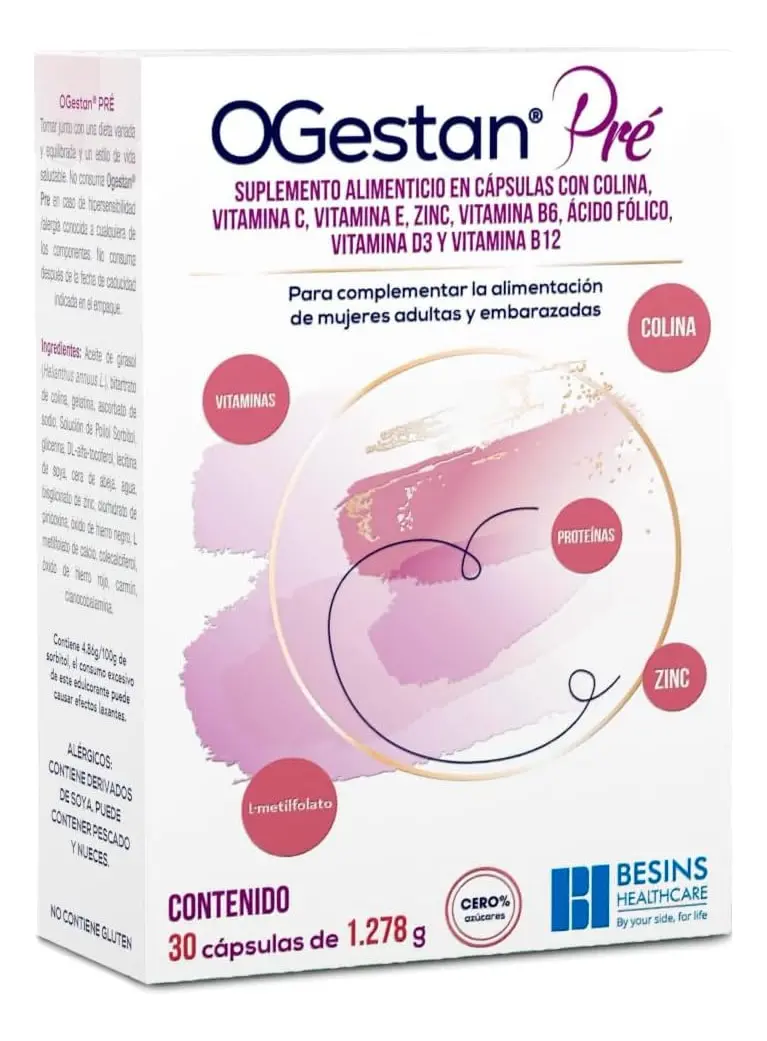 Ogestan Pre, Besins, Cont. Neto 30 cápsulas - Imagen 3