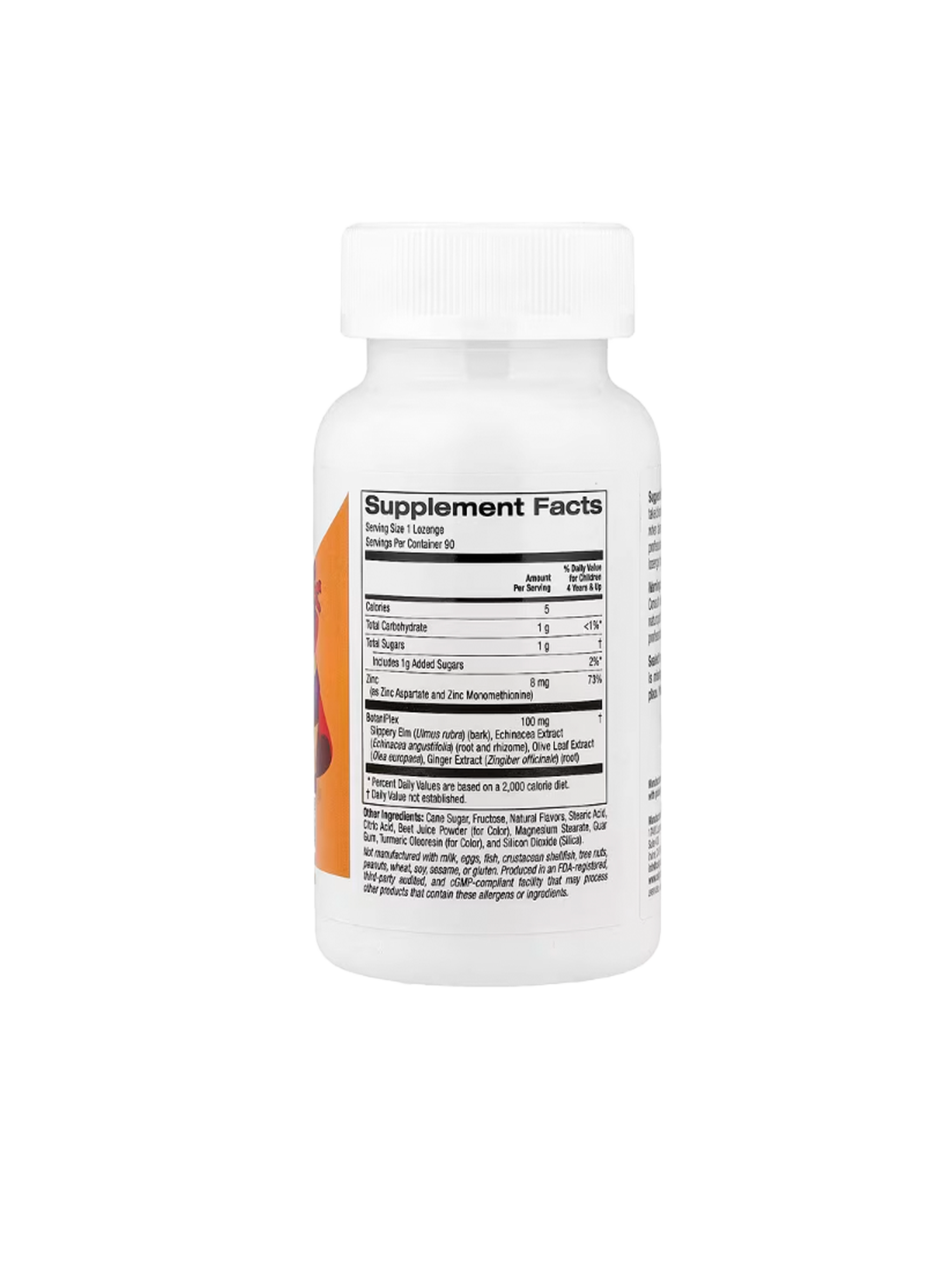 Zinc Plus, California Gold Nutrition, Cont. Neto 90 tabletas masticables sabor mandarina - Imagen 3